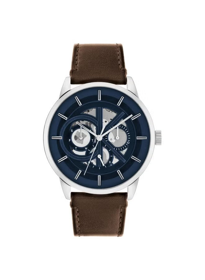 Leather Chronograph Watch 25200216