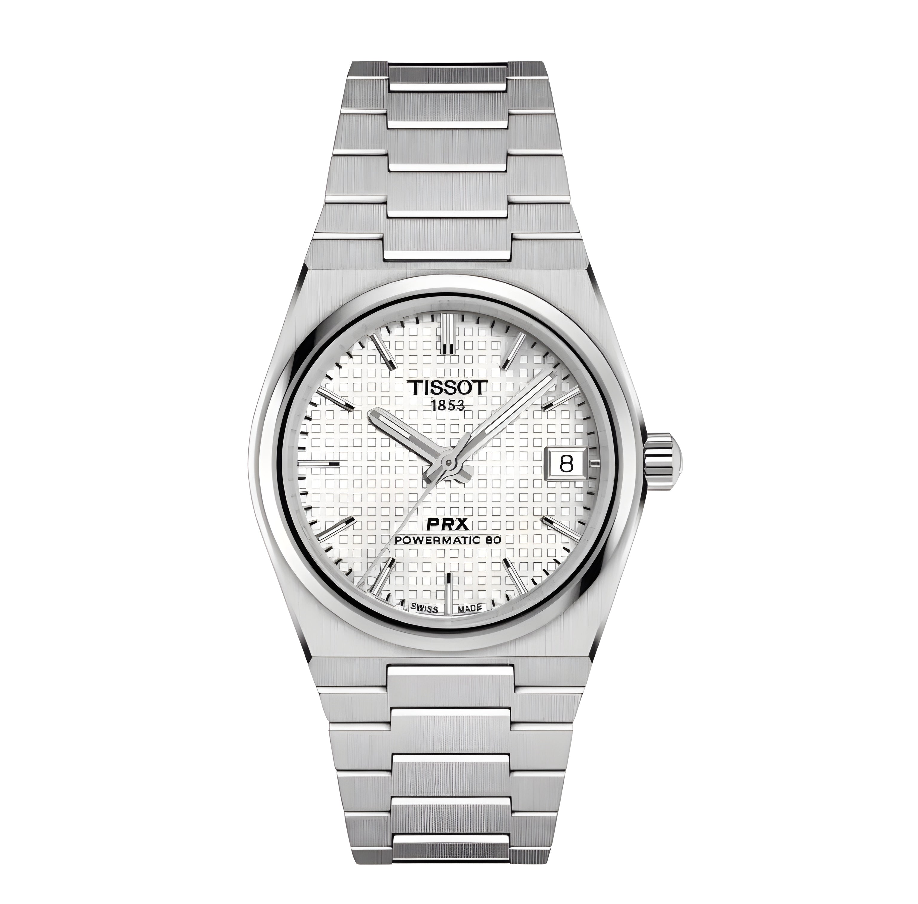 Tissot BRX men's watch white dial