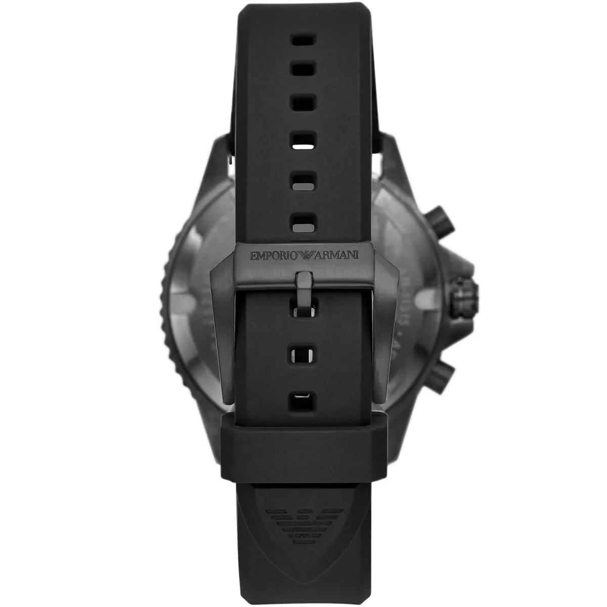 Emporio Armani genuine men's watch silicone balloon black chronograph