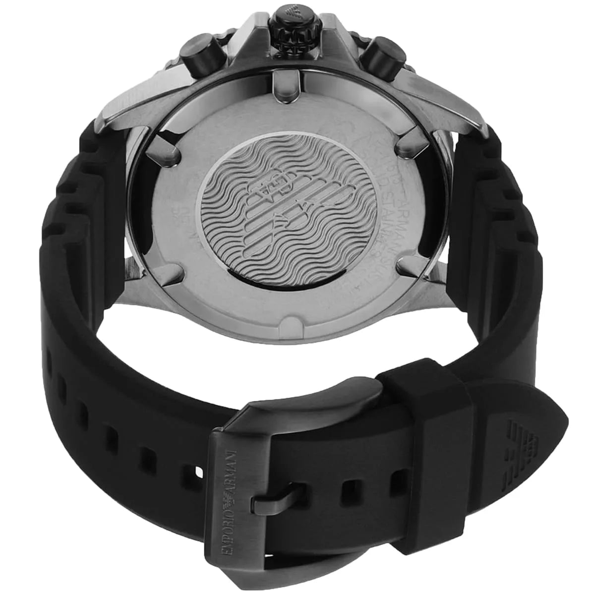 Emporio Armani genuine men's watch silicone balloon black chronograph