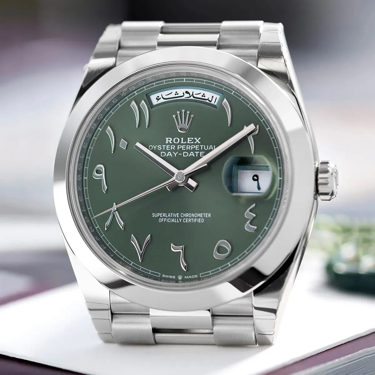 Rolex Arabic Numerals Watch Day Date For Men 228206