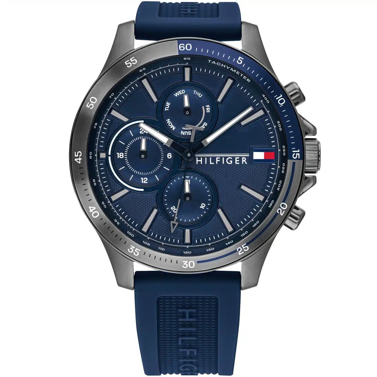 Tommy Hilfiger Men's watch with blue balloon and silicone bracelet model 1791721