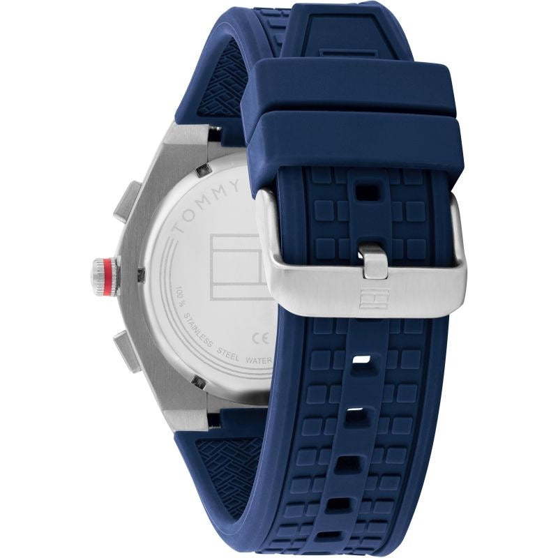 Tommy Hilfiger original Men's watch with blue balloon and silicone bracelet model 1791899