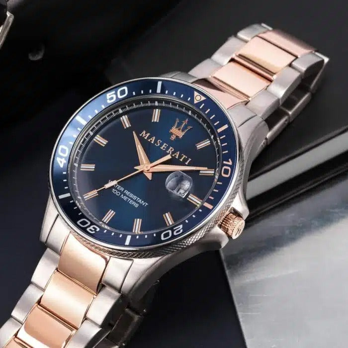 Men's Analog Stainless Steel Clasp Round Wrist Watch R8853140003