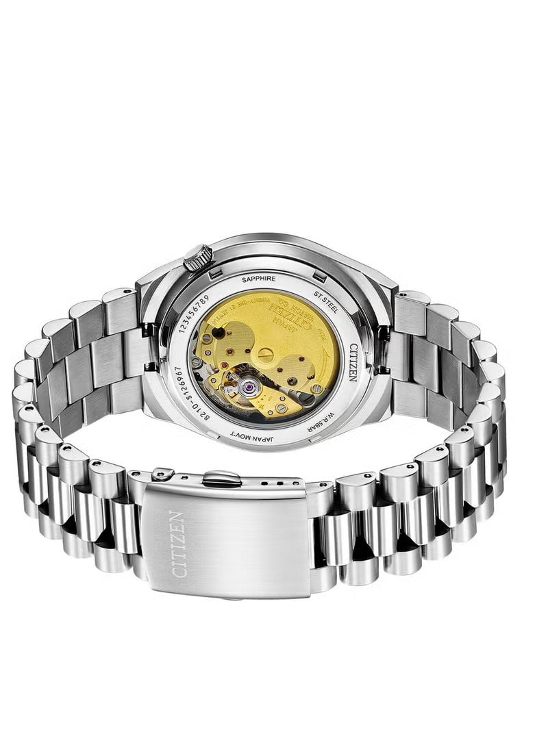 Citizen Stainless Steel Mens Automatic Gents Analog Watch - Tsuyosa Collection - Nj0150