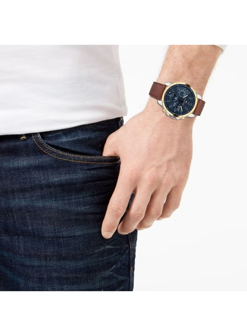 Tommy Hilfiger chronograph watch with leather bracelet model 1791561 for men