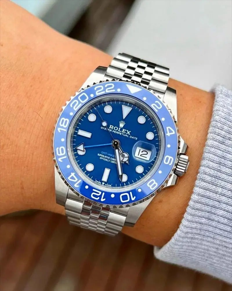 Rolex GMT Master day blue watch