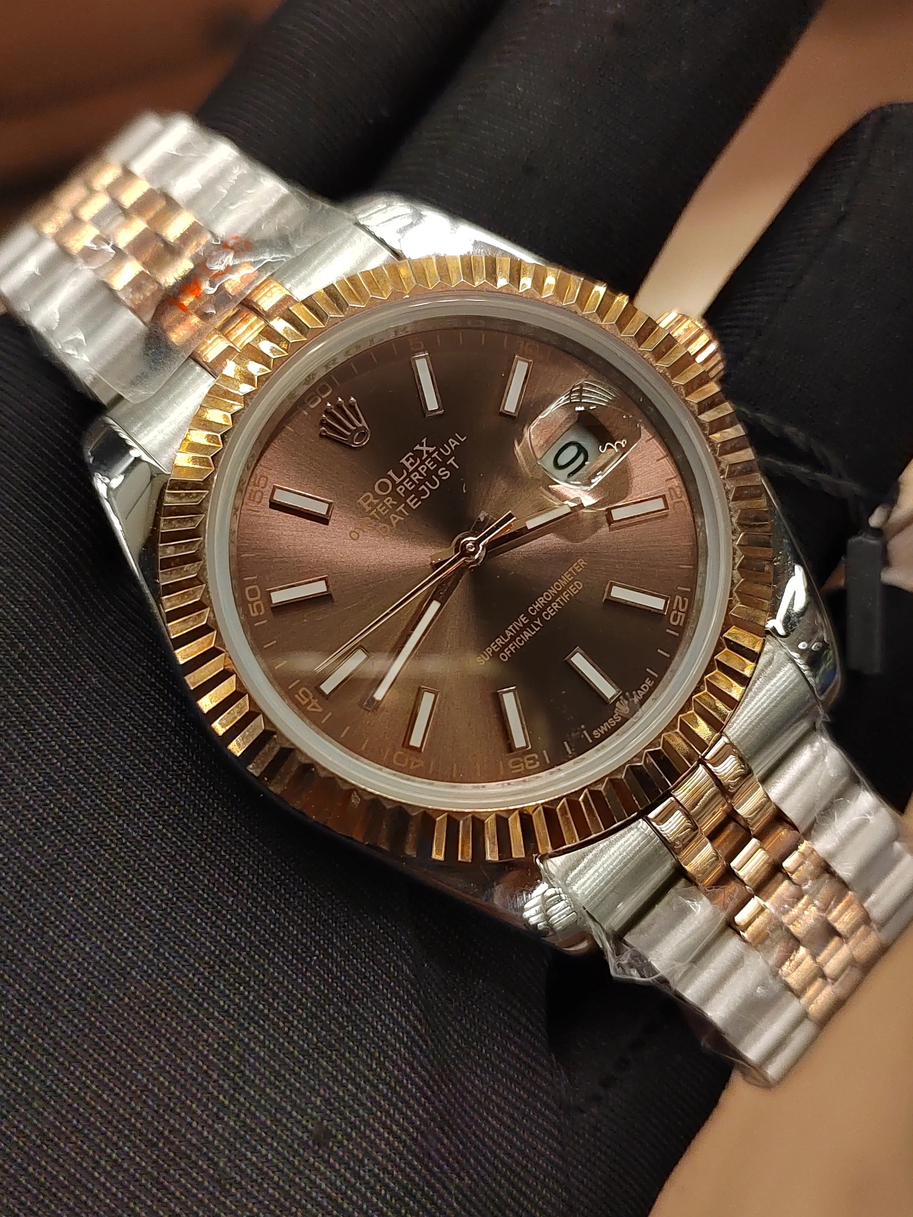 Rolex date just chocolate watch