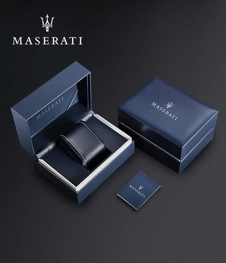 ساعة مازيراتي للرجال سوكسيو R8871621011، مينا سوداء، سيليكون، كوارتز، ساعة أنالوج أنيقة، سوار أسود 