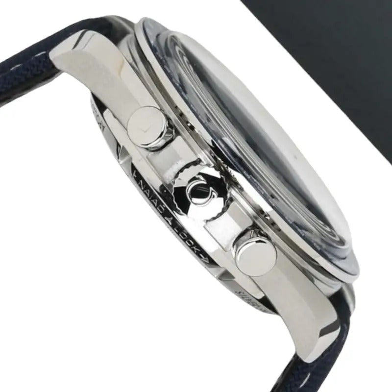 Men's Omega Speed Master White Blue Watch Watch