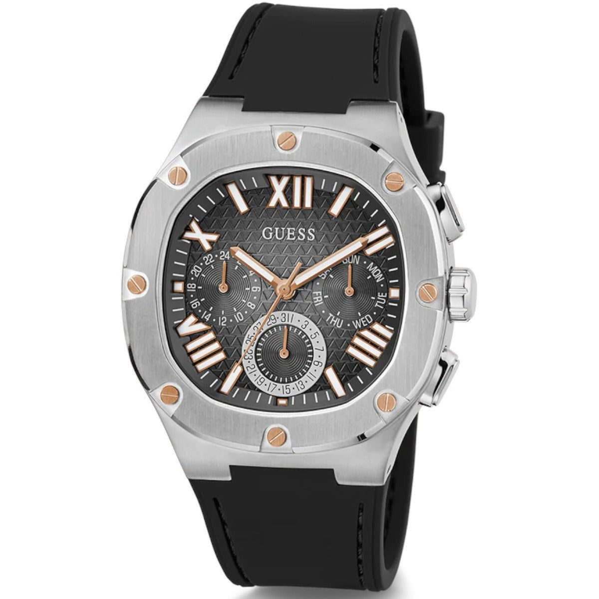 Original Guess balloon Black Watch and silicone bracelet model GW0571G1