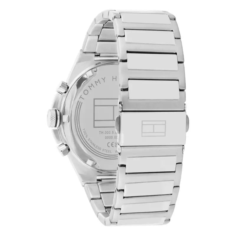 Tommy Hilfiger original Men's silver balloon watch with Green balloon dial Model 1792088