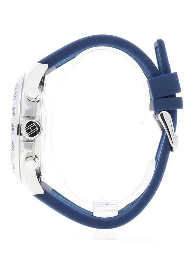 Men's Tommy Hilfiger analog watch with blue silicone bracelet 1791476-46 mm