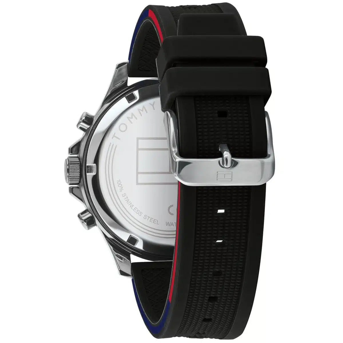 Original Men's watch from Tommy Hilfiger black balloon and silicone bracelet model 1791724