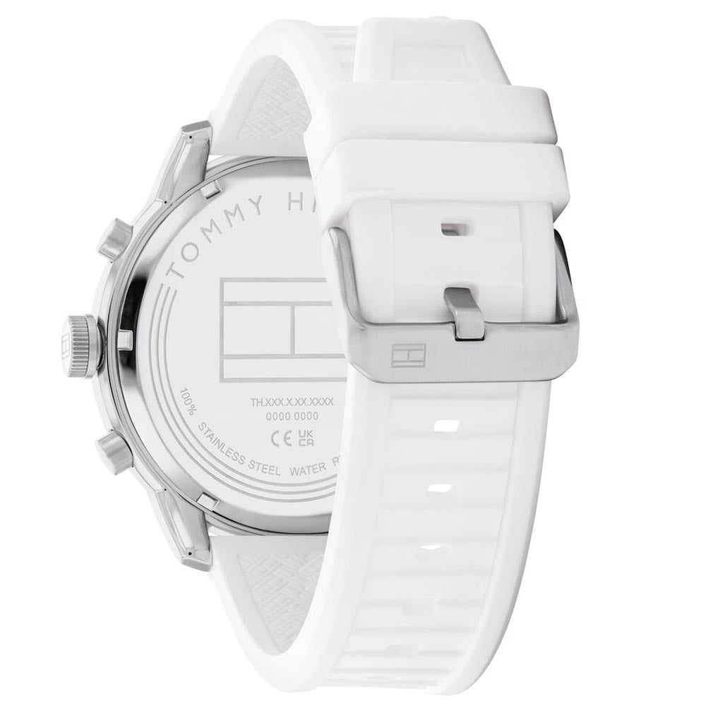 Tommy Hilfiger original Men's watch with white balloon and silicone bracelet model 1792072