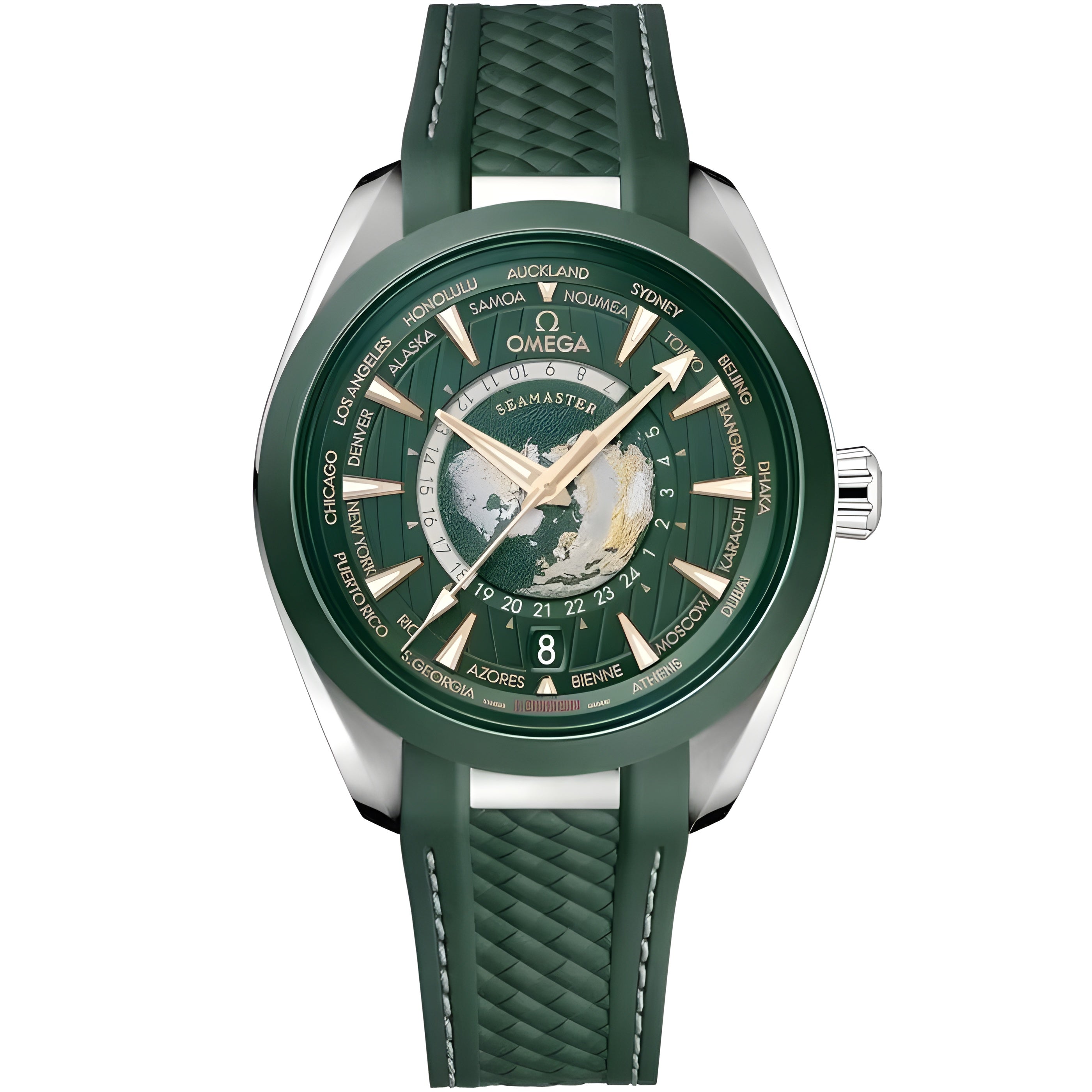 Omega Sea Master Rapper green men's watch
