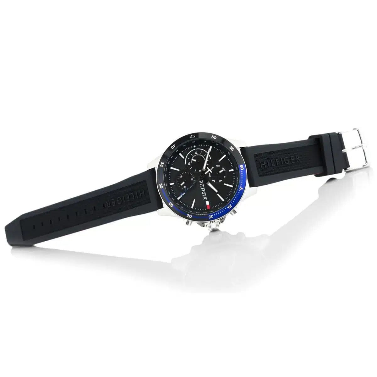 Original Men's watch from Tommy Hilfiger black balloon and silicone bracelet model 1791724