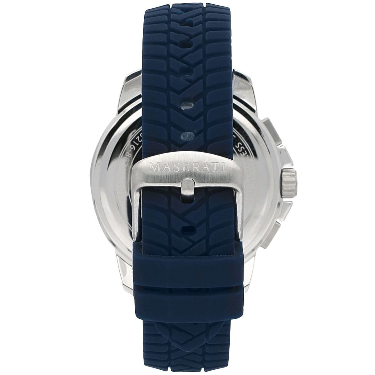 Maserati Silicone Analog Silver Dial Men Watch-R8871621013, Blue Band