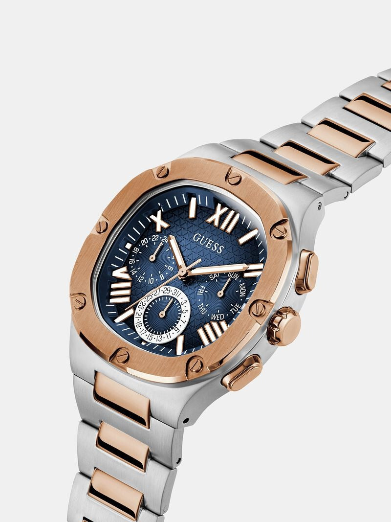 Original Guess analog quartz watch size 43 stainless steel model GW0572G4