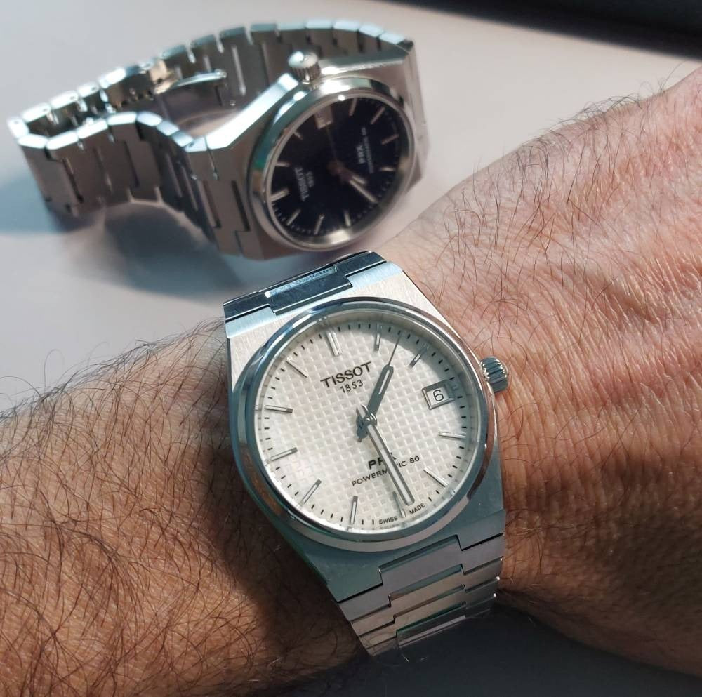 Tissot BRX men's watch white dial