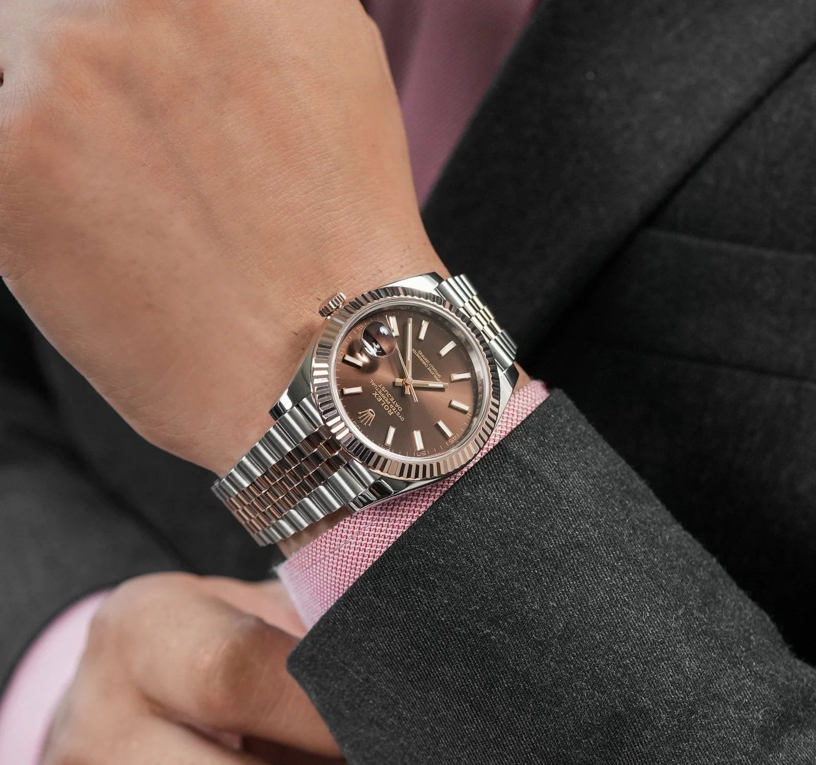 Rolex date just chocolate watch