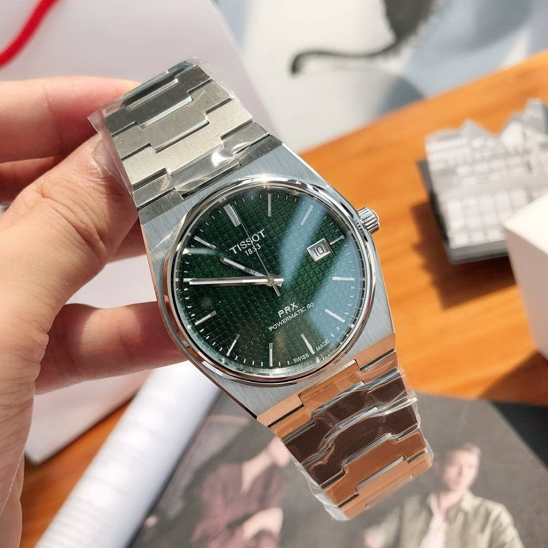 Men's watch Tissot BRX green dial