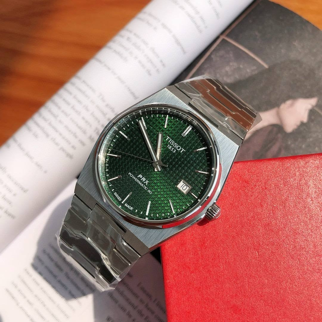 Men's watch Tissot BRX green dial