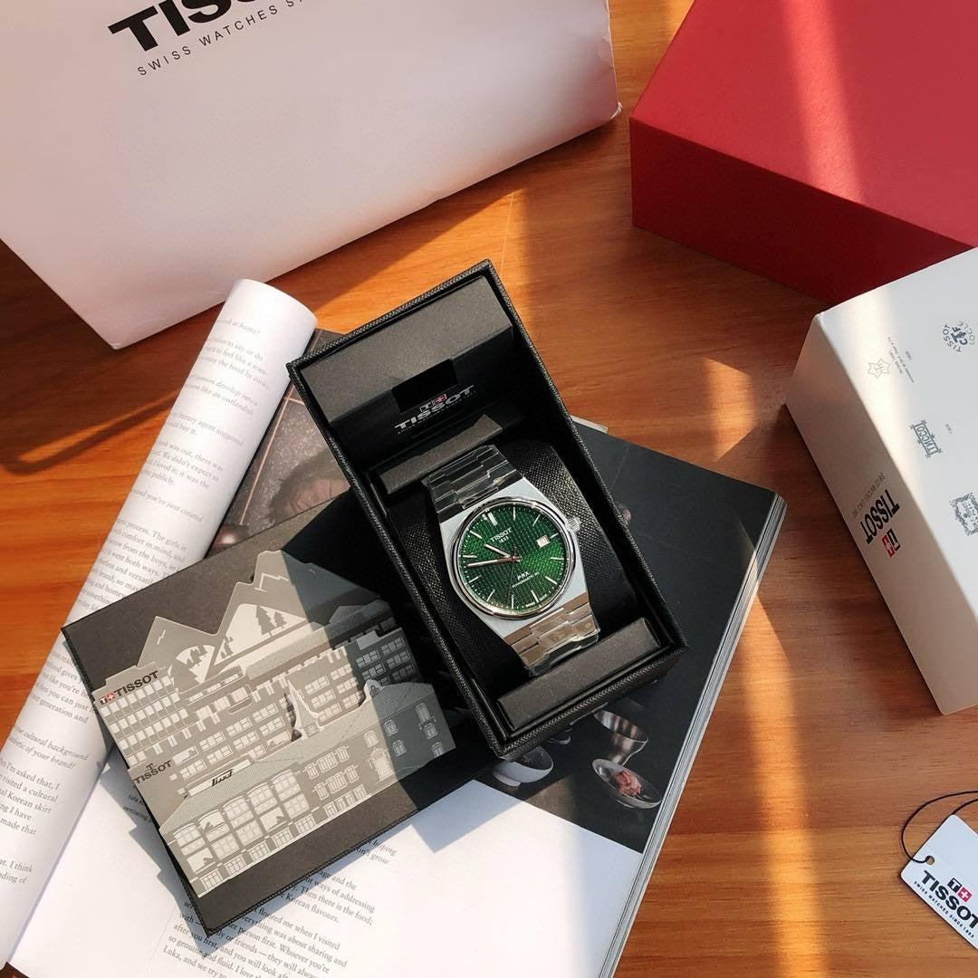 Men's watch Tissot BRX green dial