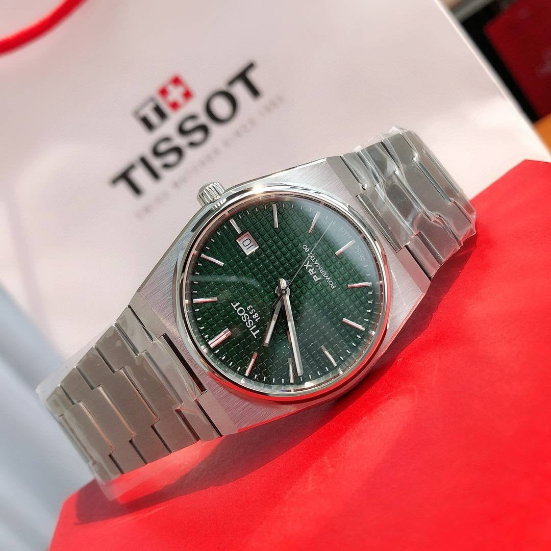 Men's watch Tissot BRX green dial