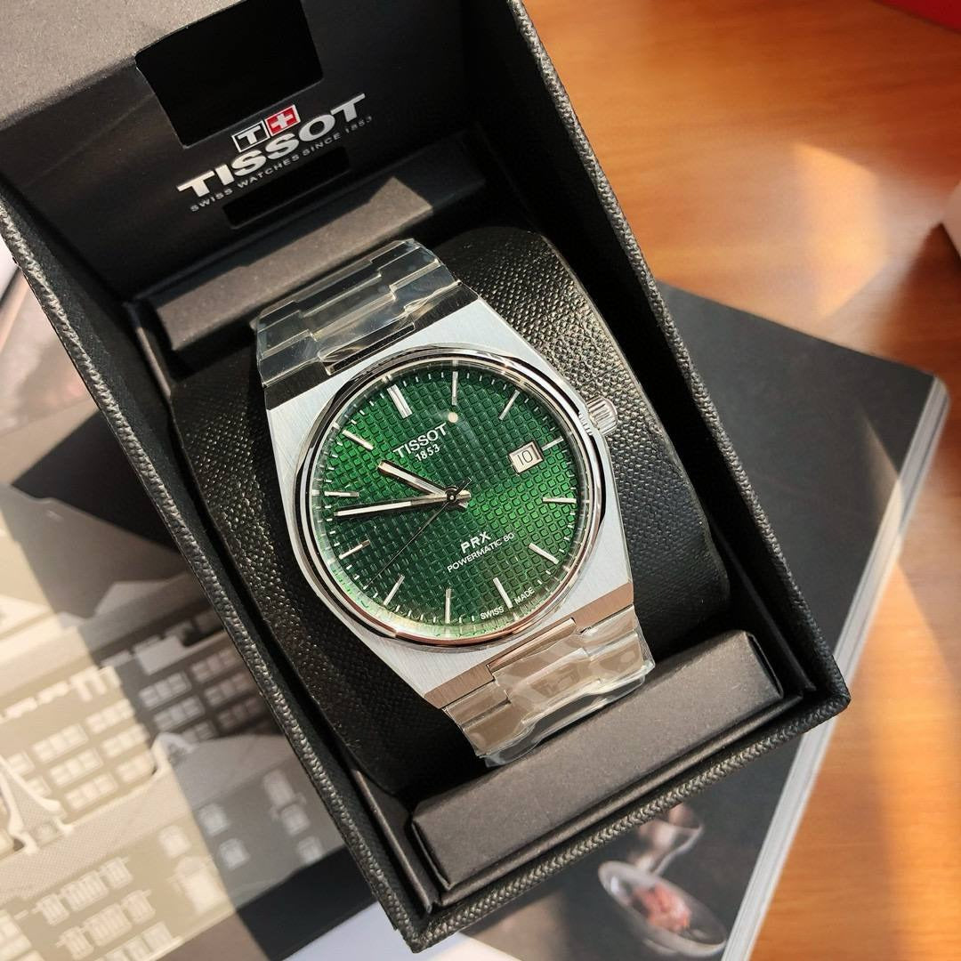 Men's watch Tissot BRX green dial