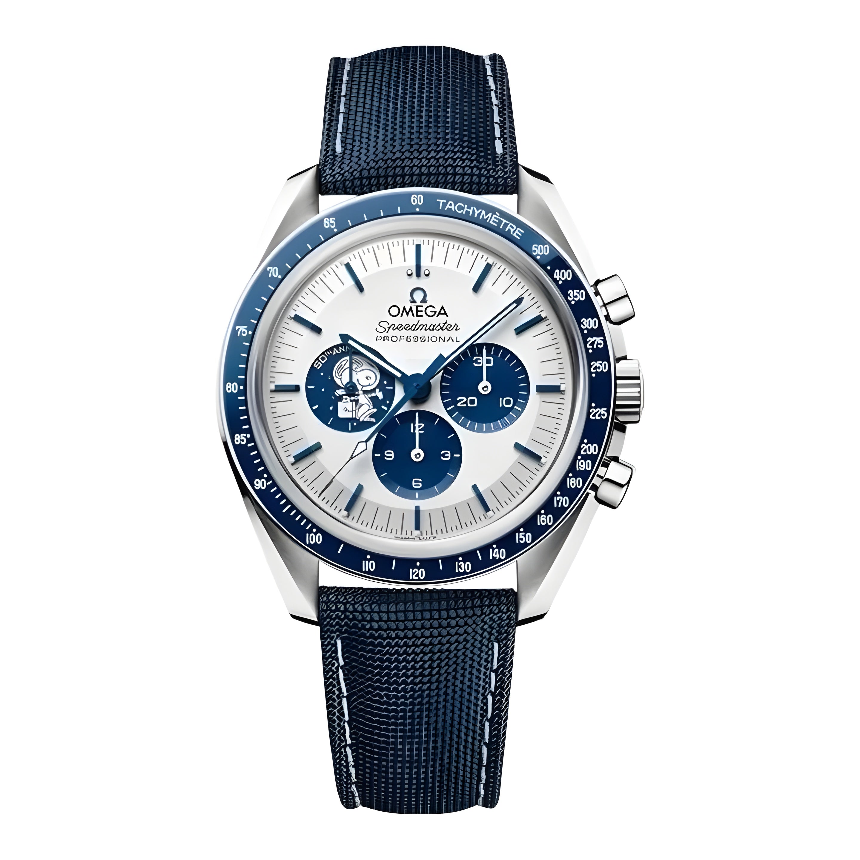 Men's Omega Speed Master White Blue Watch Watch