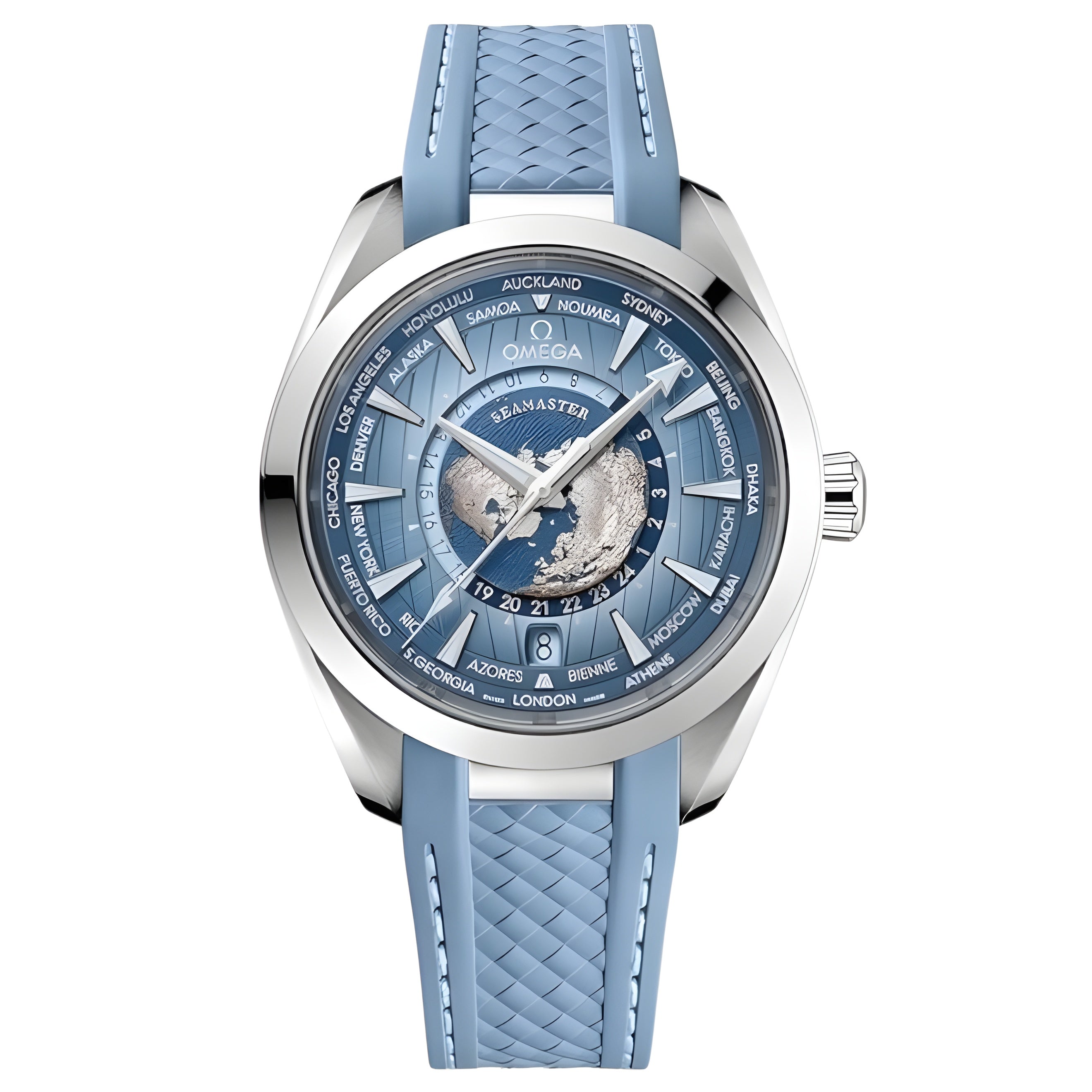 Omega Sea Master Rapper day blue men's watch