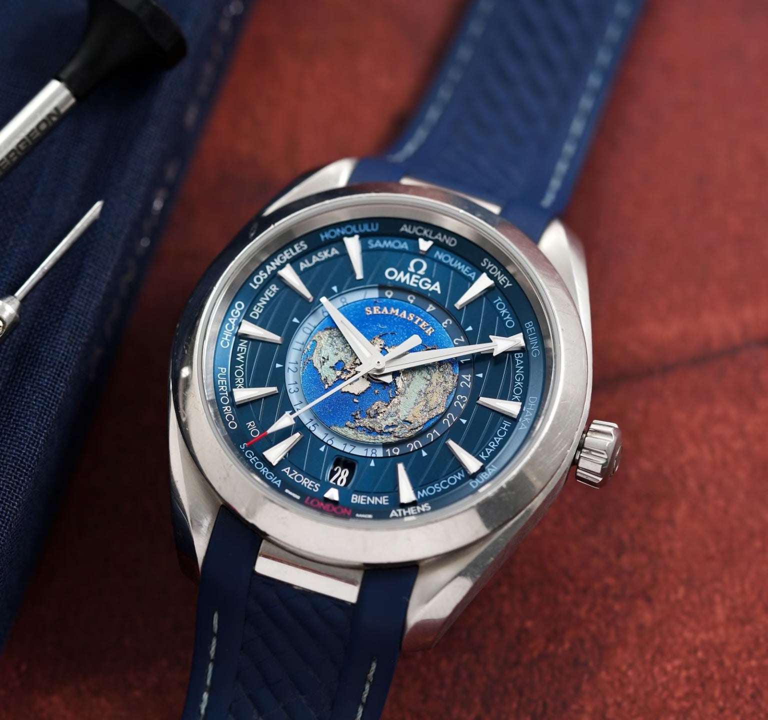 Omega Sea Master Rapper Blue Men's watch