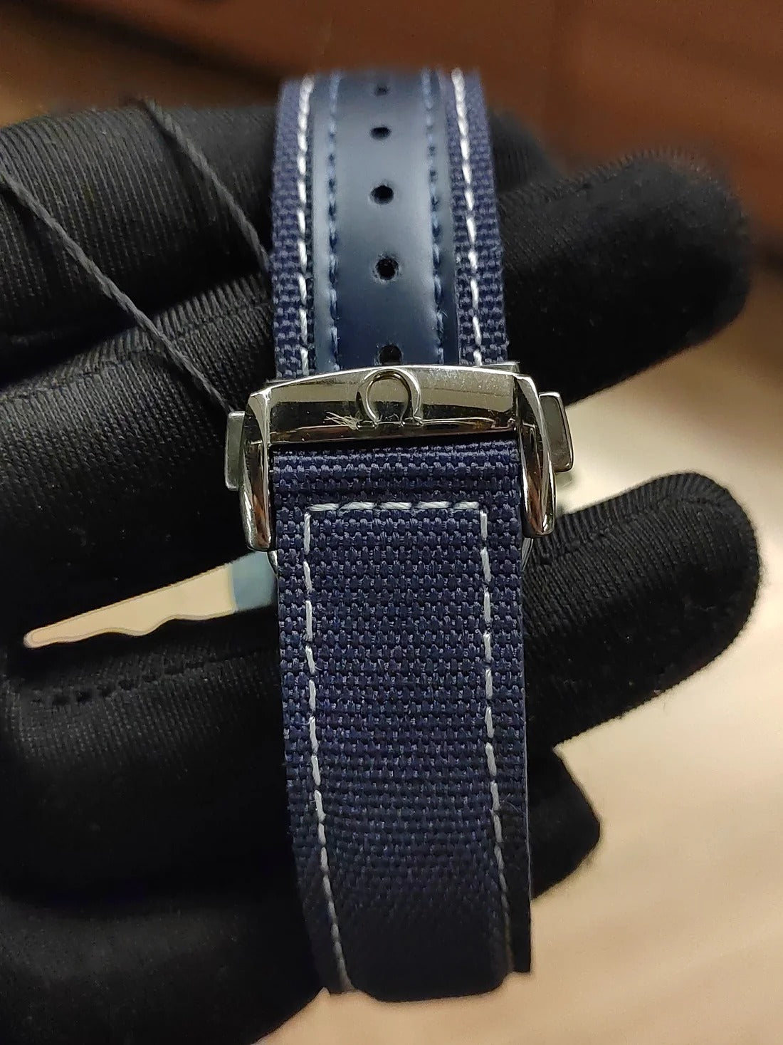 Men's Omega Speed Master White Blue Watch Watch