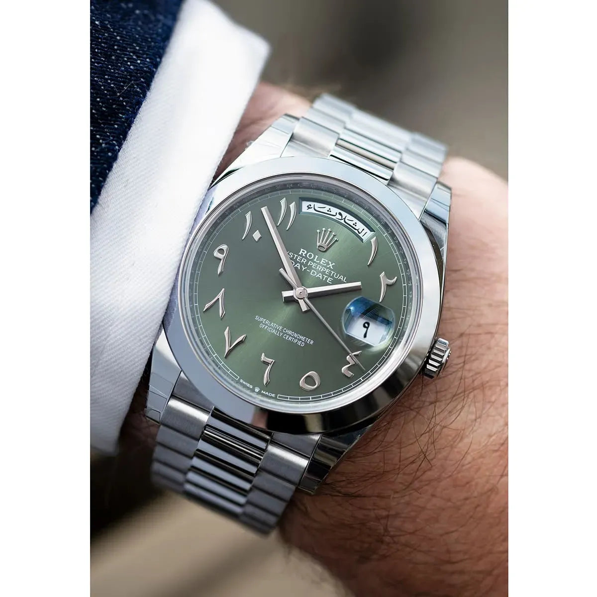 Rolex Arabic Numerals Watch Day Date For Men 228206