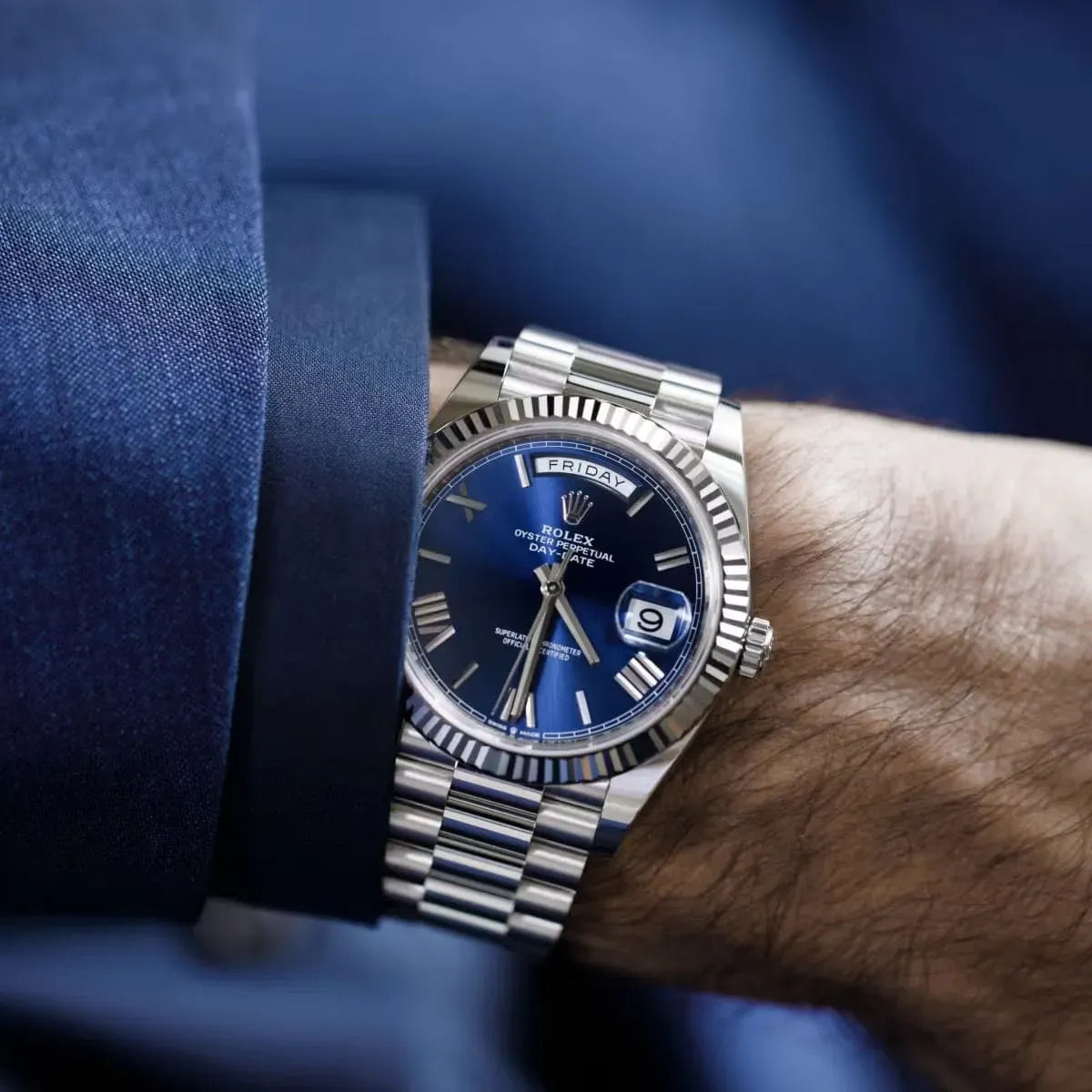 Rolex Day-Date Men's Watch in Blue