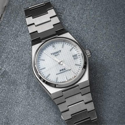 Tissot BRX men's watch white dial