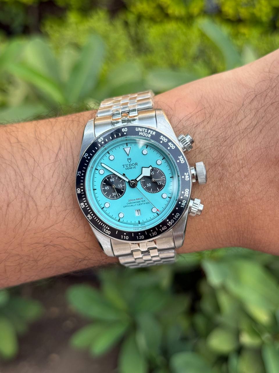 Black Bay Chrono 41mm “Flamingo Blue” Automatic Men's Watch M79360N-0024