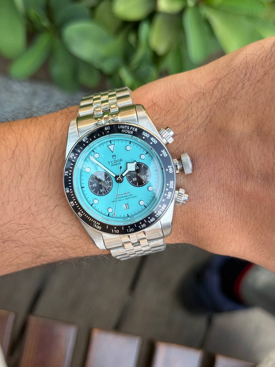 Black Bay Chrono 41mm “Flamingo Blue” Automatic Men's Watch M79360N-0024