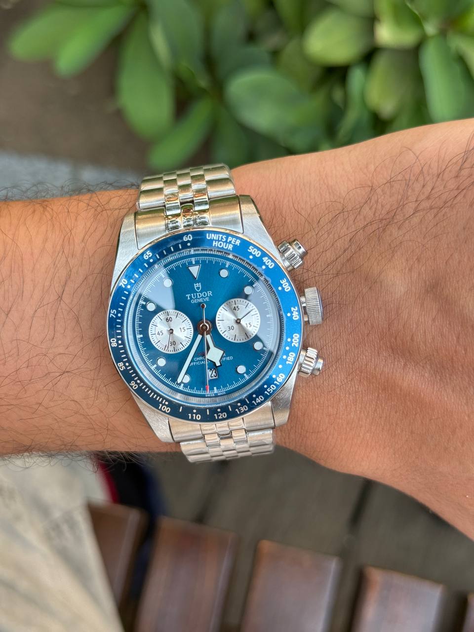 New Tudor Black Bay Chrono Blue Silver Blue Blue Watch