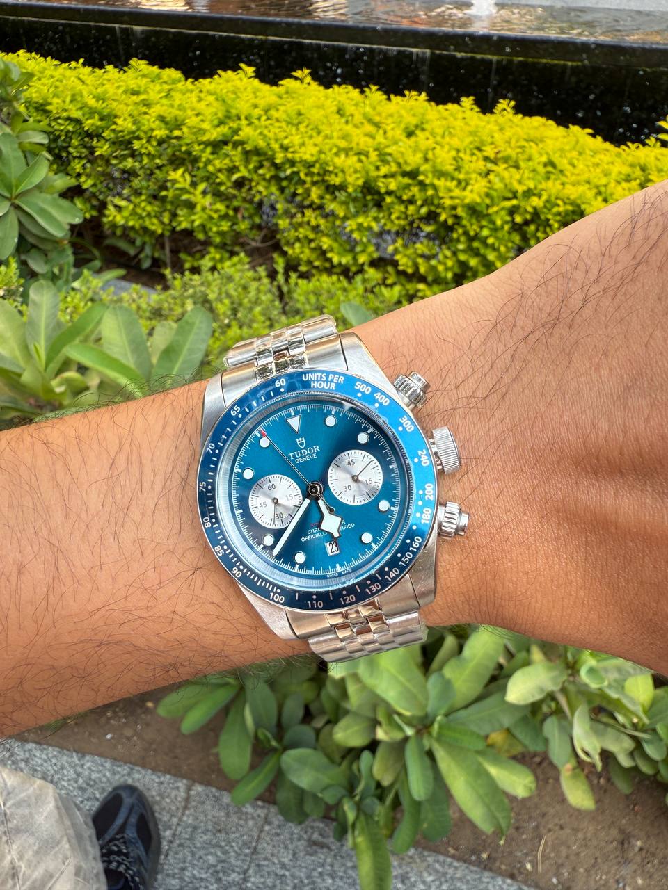 New Tudor Black Bay Chrono Blue Silver Blue Blue Watch