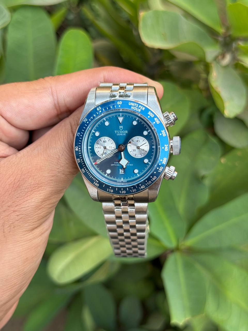 New Tudor Black Bay Chrono Blue Silver Blue Blue Watch